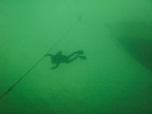 Diver with Guide Line